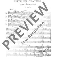 Suite en Quatuor - Full Score