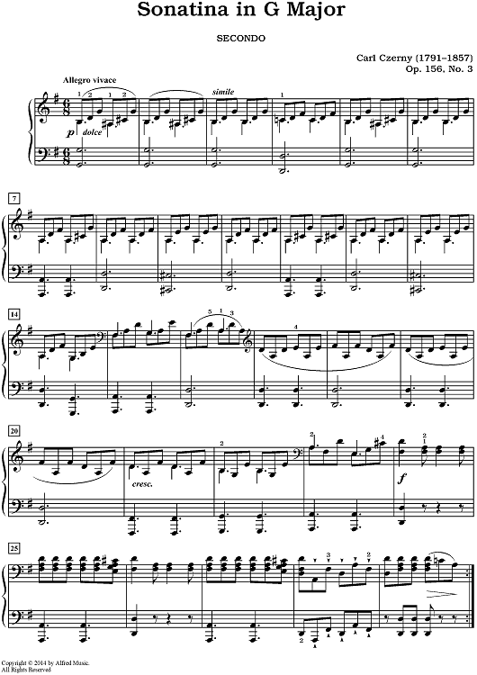 Sonatina in G Major, Op. 156, No. 3