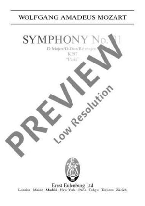 Symphony No. 31 D major - Full Score