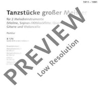 Tanzstücke großer Meister - Score