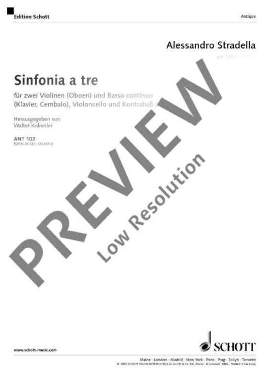 Sinfonia a tre - Score and Parts