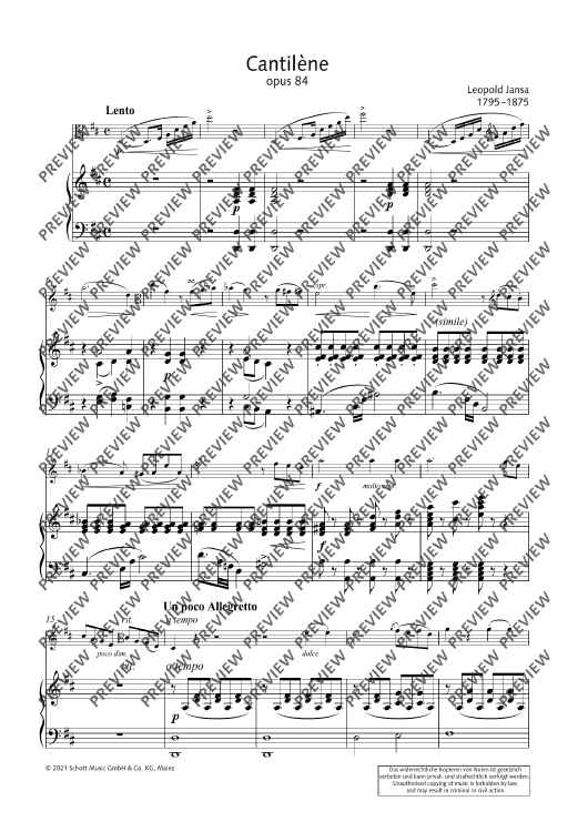 Cantilène in D major