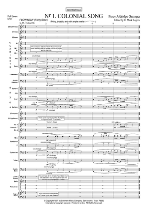 Colonial Song - Full Score