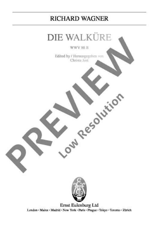 Die Walküre - Full Score