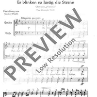 Es blinken so lustig die Sterne - Choral Score