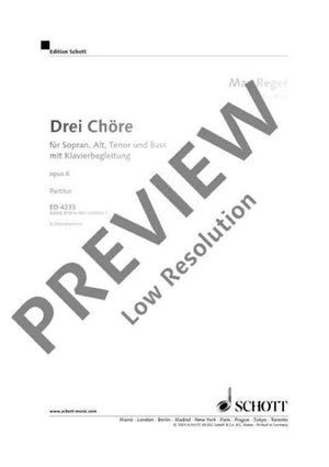 Drei Chöre - Score