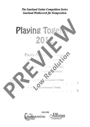 Playing Together 2012 - Score and Parts