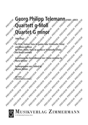 Quartet G minor - Score and Parts