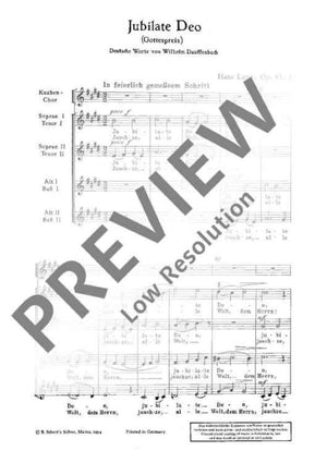 Jubilate Deo - Score