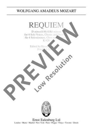 Requiem in D Minor - Full Score