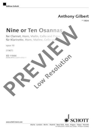 Nine or Ten Osannas - Full Score