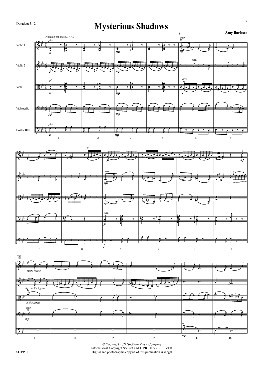 Mysterious Shadows - Full Score