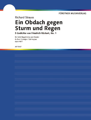 Five Poems by Friedrich Rückert in G major