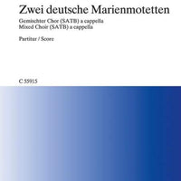 Zwei deutsche Marienmotetten - Choral Score