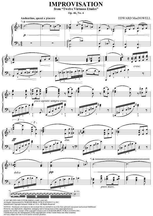 Improvisation Op. 46, No. 4