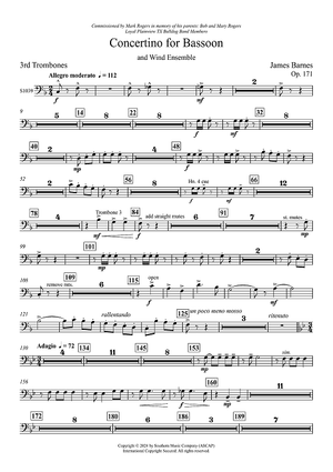 Concertino for Bassoon and Wind Ensemble - Trombone 3