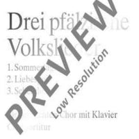 Drei pfälzische Volkslieder - Choral Score