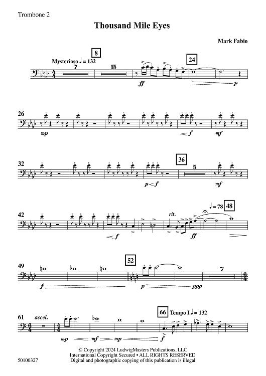 Thousand Mile Eyes - Trombone 2