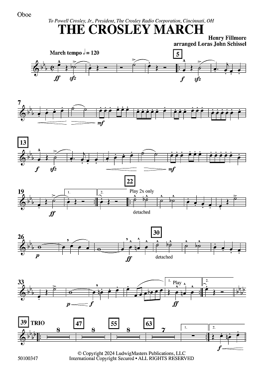 The Crosley March - Oboe