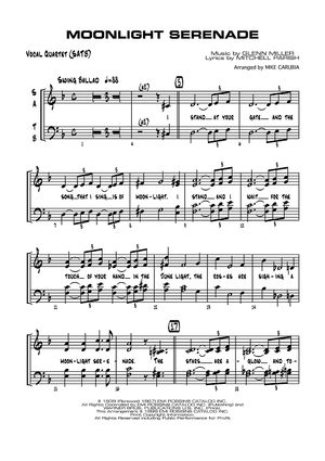 Moonlight Serenade - Vocal Quartet (SATB)