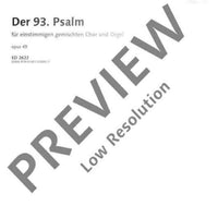 Der 93. Psalm - Organ Reduction
