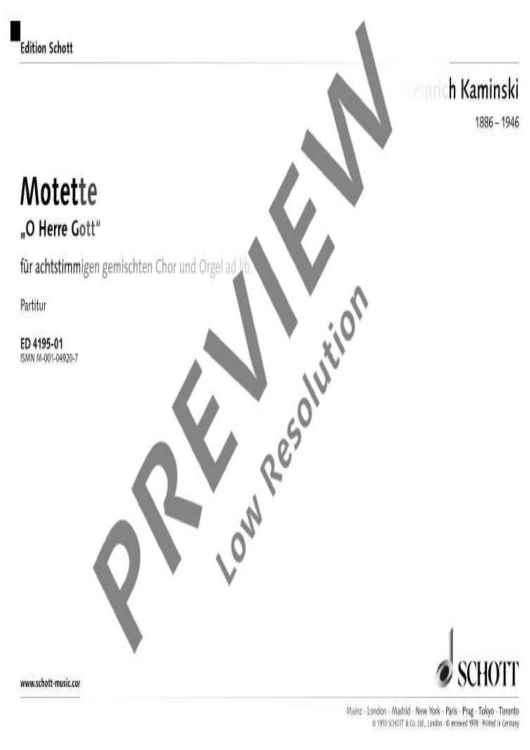 Motette - Choral Score