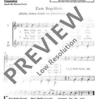 Zum Begräbnis - Choral Score