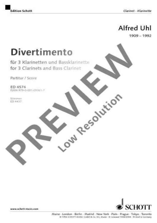 Divertimento - Score