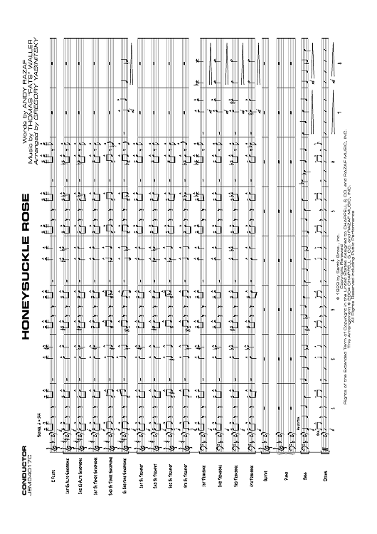 Honeysuckle Rose - Score