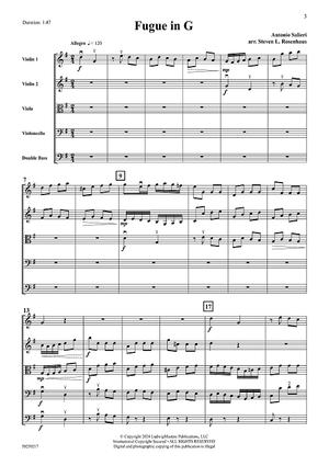 Fugue in G - Full Score