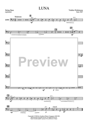 Luna for Band - String Bass