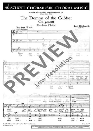 The Demon of the Gibbet - Choral Score