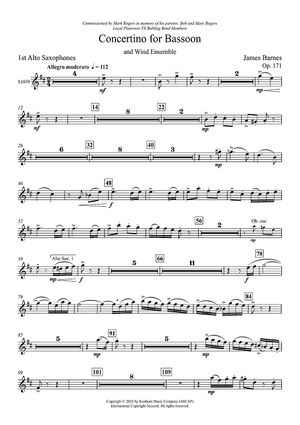 Concertino for Bassoon and Wind Ensemble - Eb Alto Sax 1