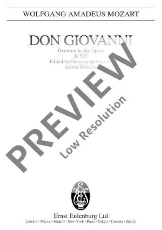 Don Giovanni - Full Score