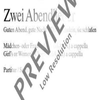 Zwei Abendlieder - Choral Score