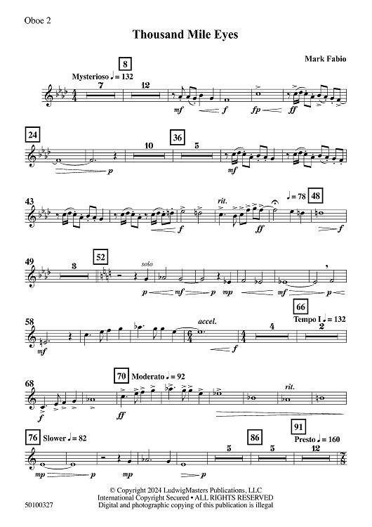 Thousand Mile Eyes - Oboe 2