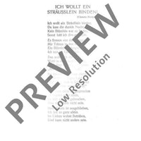 Sechs Lieder nach Gedichten von Clemens Brentano in F major - Piano Reduction