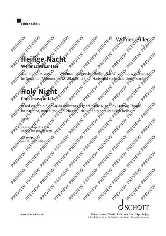 Holy Night - Vocal And Performing Score