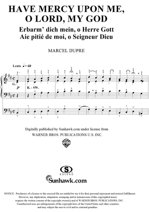 Have Mercy Upon Me, O Lord, My God, from "Seventy-Nine Chorales", Op. 28, No. 23