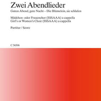 Zwei Abendlieder - Choral Score