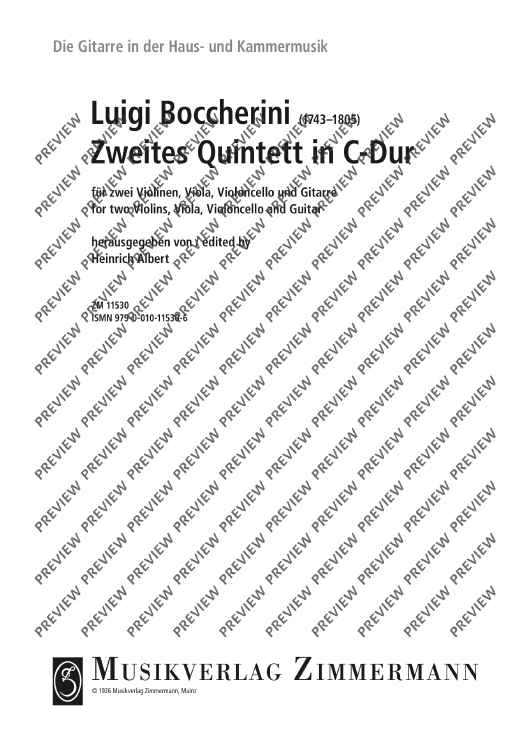 Second Quintet C major - Set of Parts