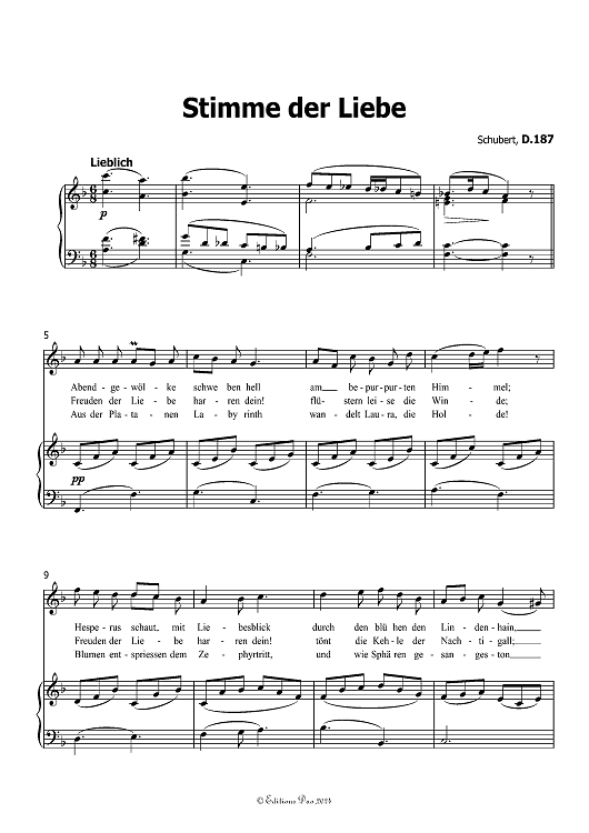 Stimme Der Liebe D.187