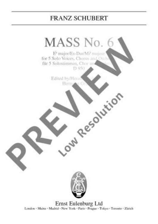 Mass No. 6 Eb major - Full Score