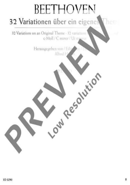 32 Variations on an Original Theme C minor