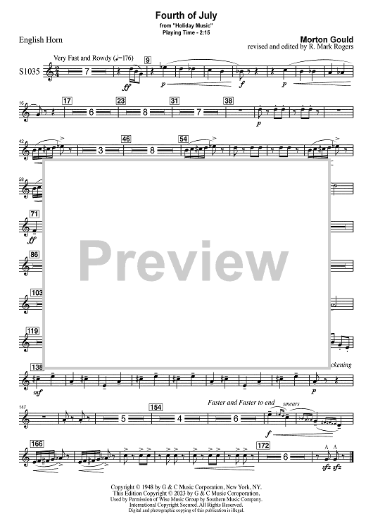 Fourth of July - English Horn