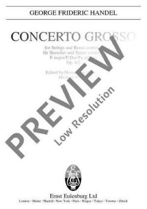 Concerto grosso F major - Full Score