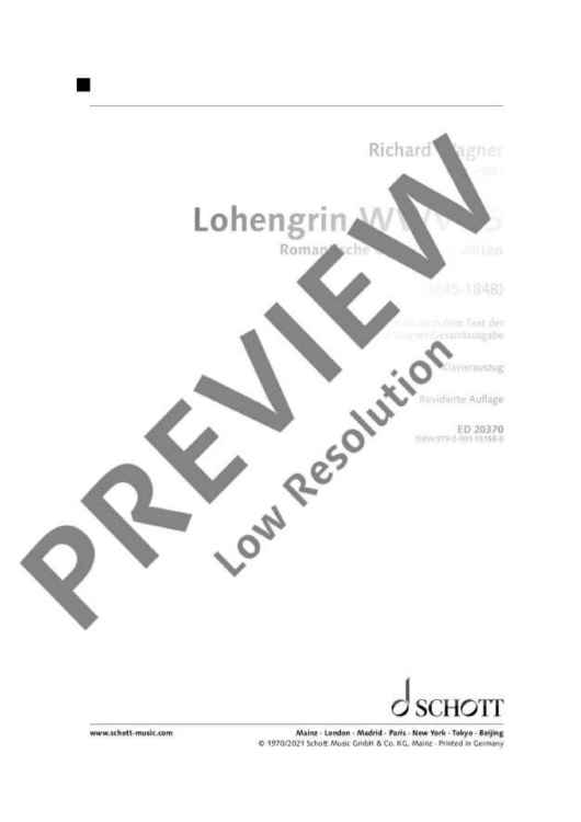 Lohengrin - Piano Reduction