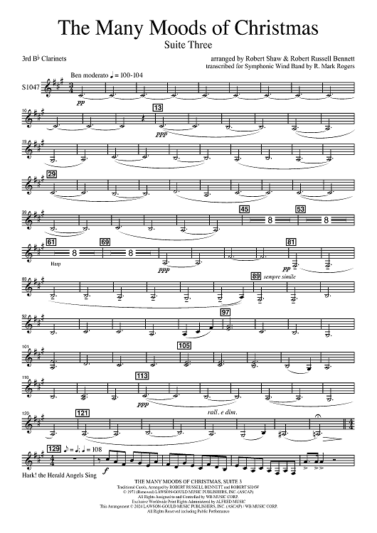 The Many Moods of Christmas: Suite No. 3 - Bb Clarinet 3