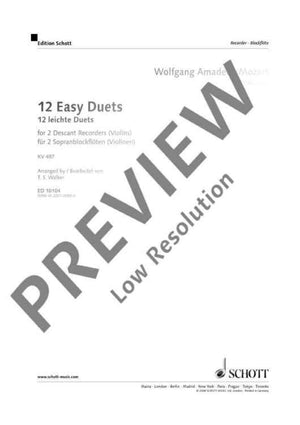 12 Easy Duets - Performing Score