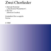 Zwei Chorlieder - Choral Score